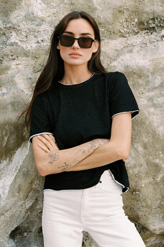 Goldie S/S Mila Tee - Black / White