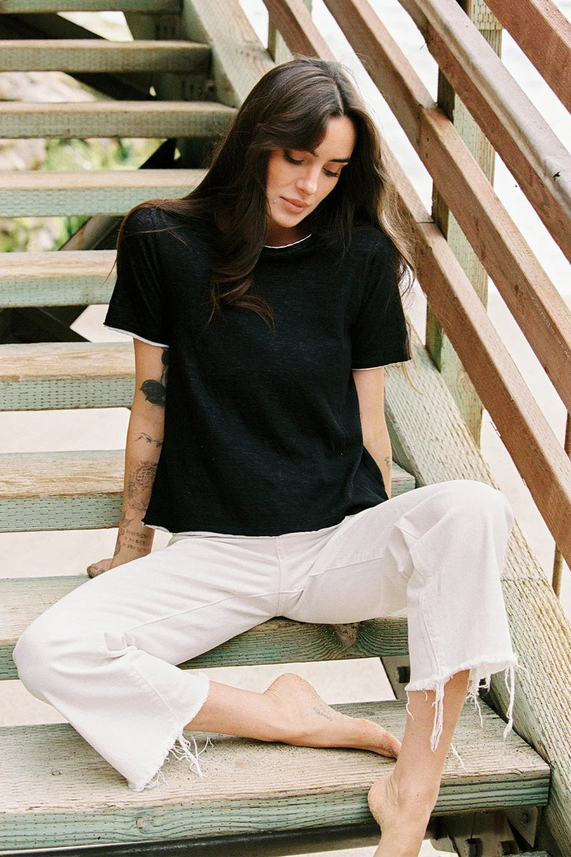 Goldie S/S Mila Tee - Black / White