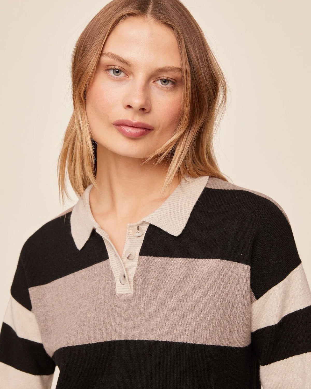 Bella Dahl Mixed Stripe Polo | Moon & Stone