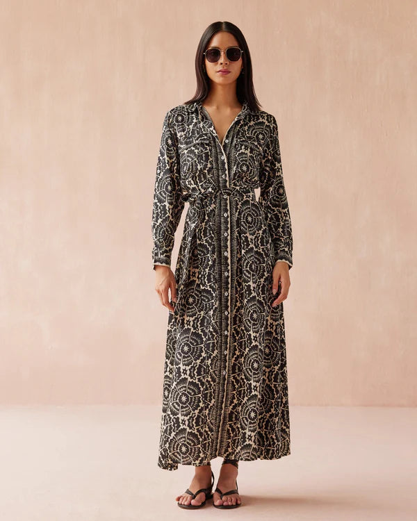 Omika Palma Maxi Dress - Carmen Graphite