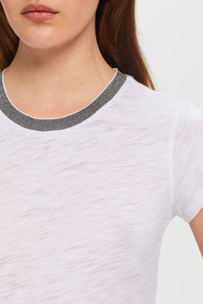 Goldie Pave Metallic S/S Ringer Tee