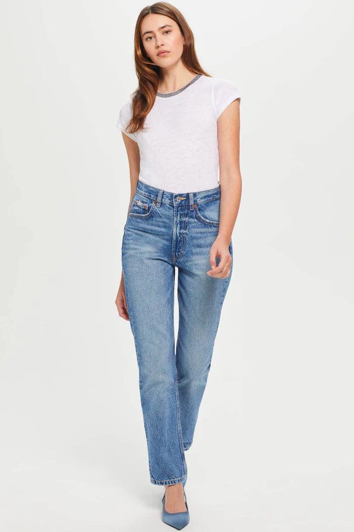 Goldie Pave Metallic S/S Ringer Tee