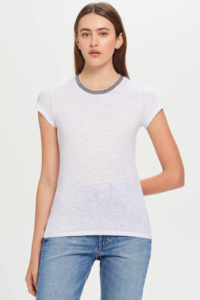 Goldie Pave Metallic S/S Ringer Tee