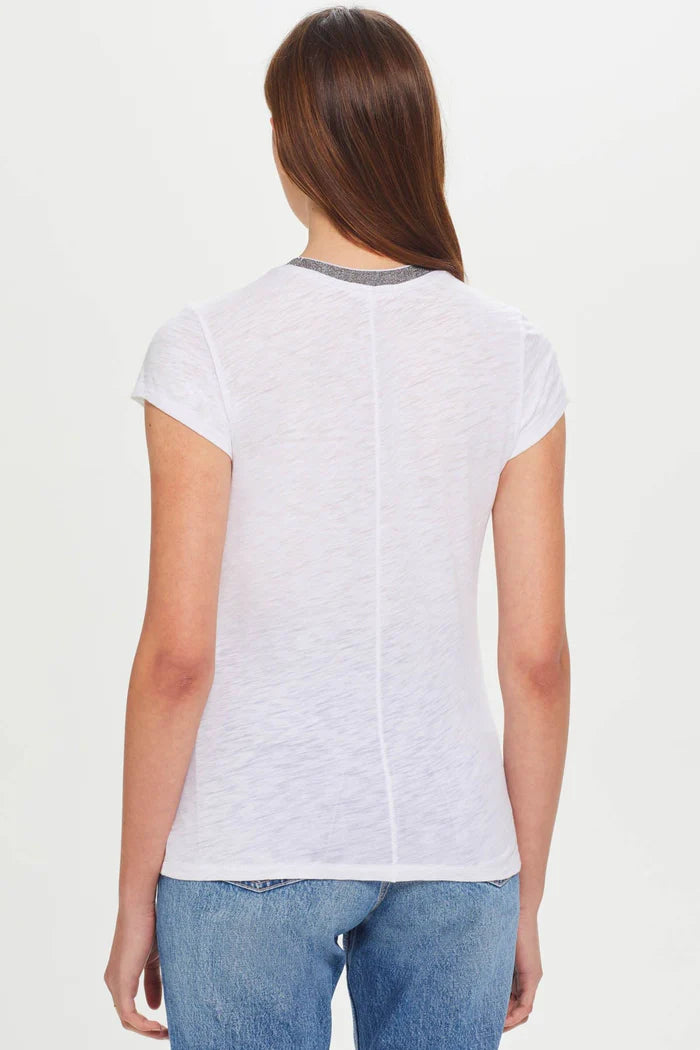 Goldie Pave Metallic S/S Ringer Tee