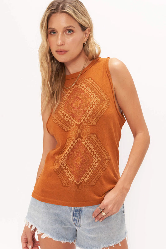 Project Social Double Diamonds Tank-Chai Spice