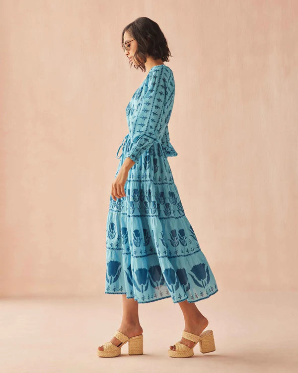 Omika Rivera Midi Dress - Pali Coast