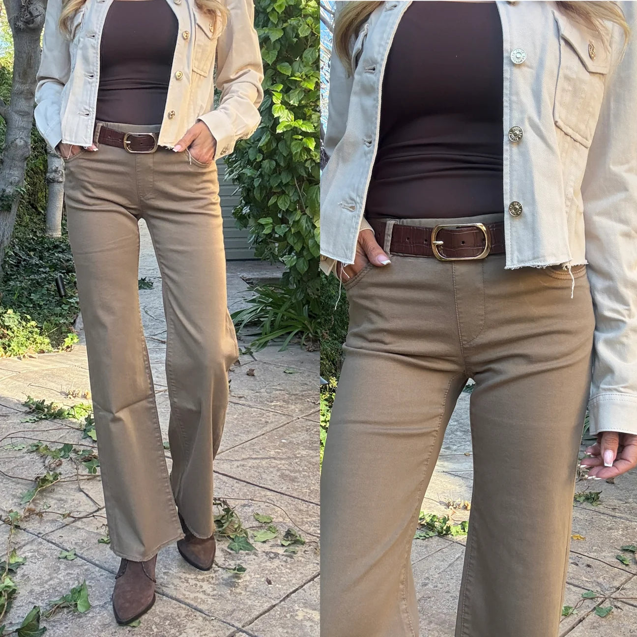 Bevy Flog Amanda Pant Washed Camel