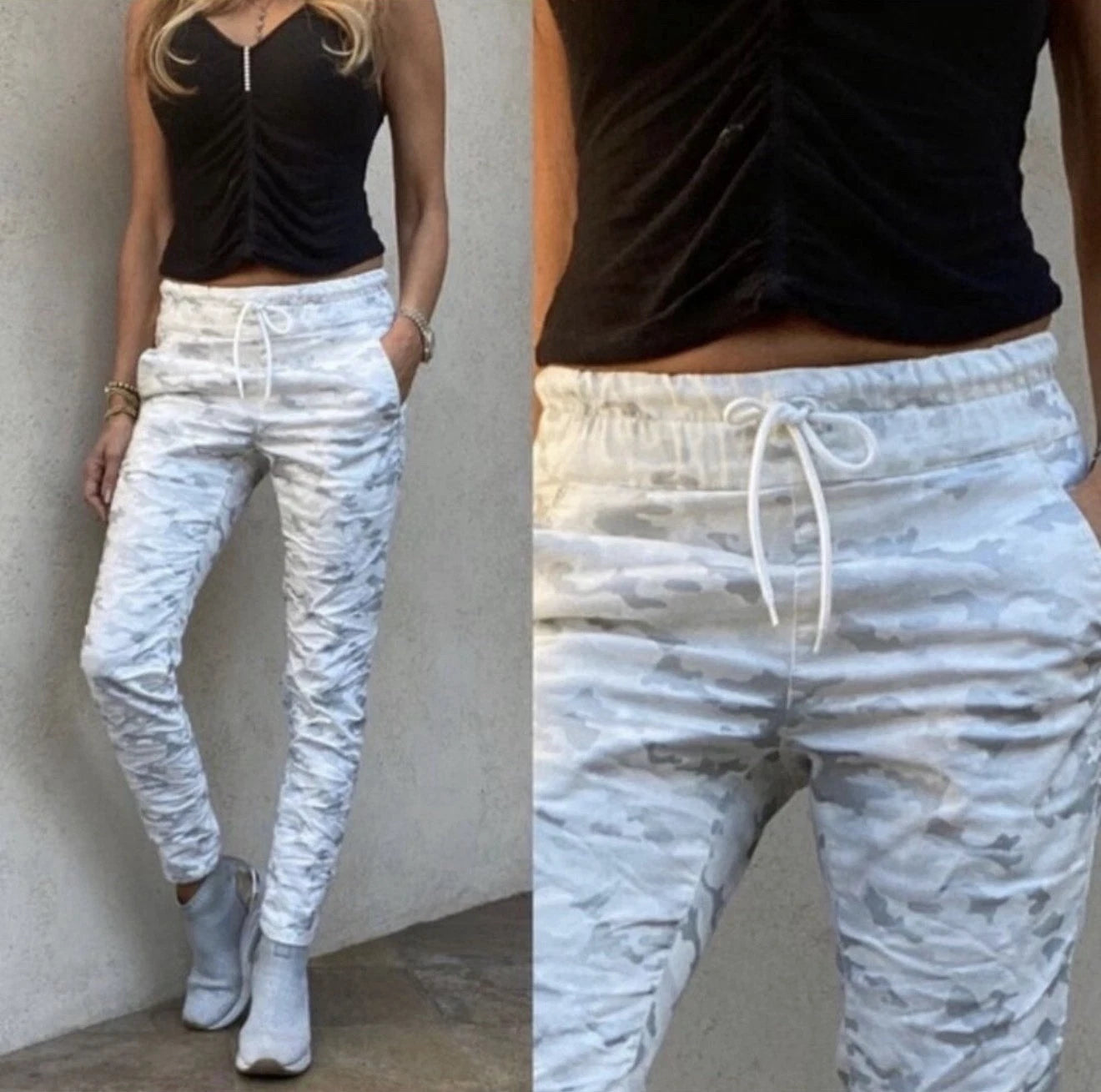 Bevy Flog Shely White Camo Pant