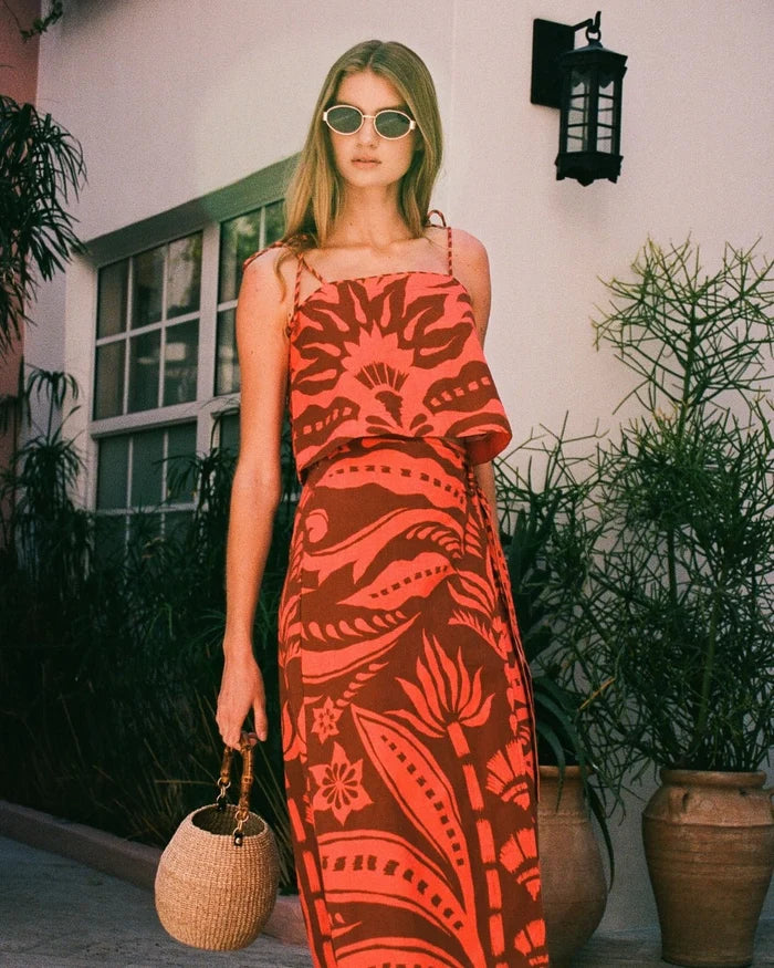Omika Sammi Skirt - Naia Terracotta