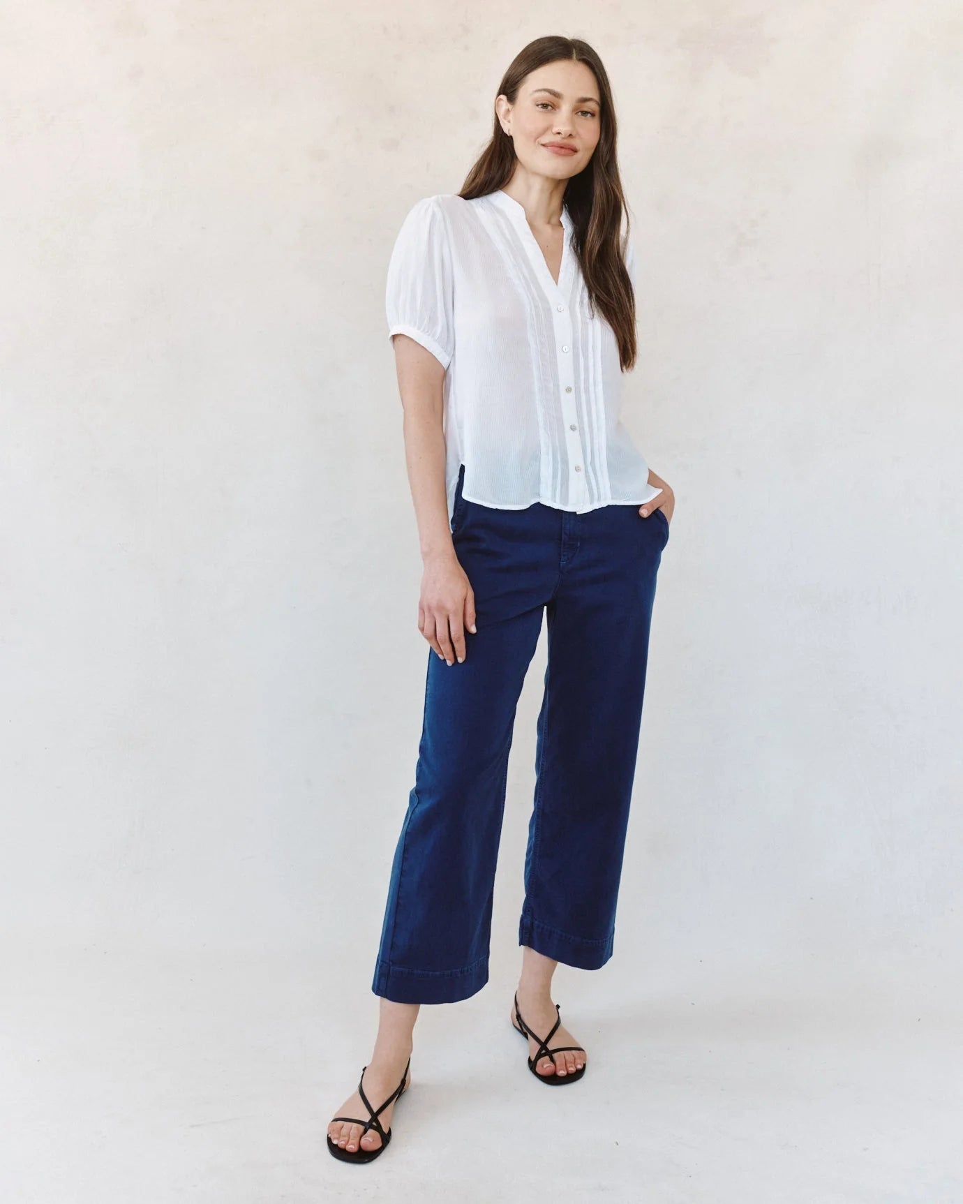 Bella Dahl Short Sleeve Pintuck Shirt