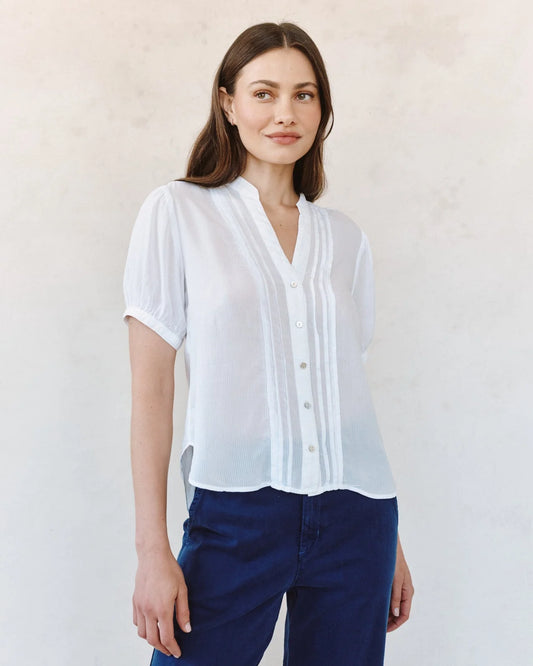 Bella Dahl Short Sleeve Pintuck Shirt