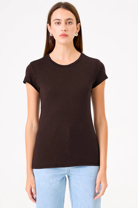 Goldie Lewinter Signature Slub Tee - Coffee