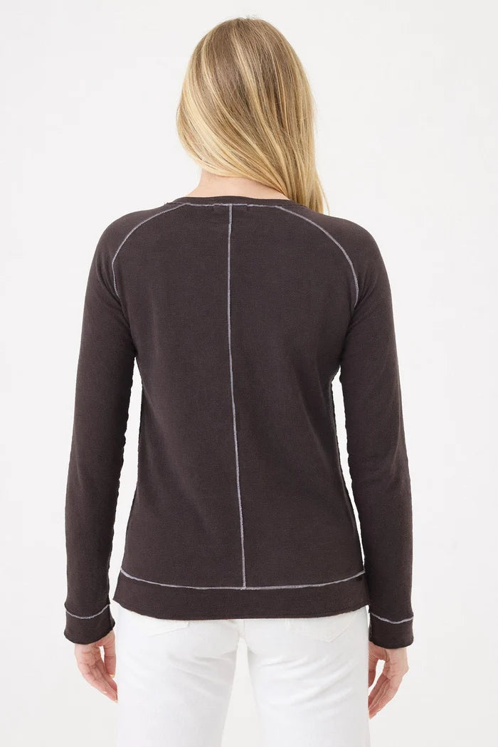 Goldie Stella Saddle Shoulder Pullover | Coffee