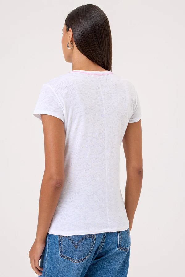 Goldie Stitch Tipped Ringer Tee
