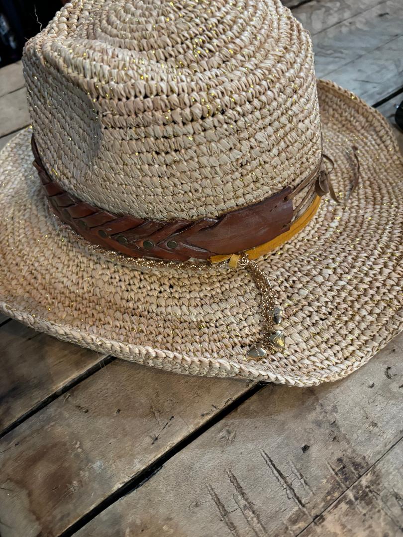 Rodeo Crochet Cowboy Hat Gold