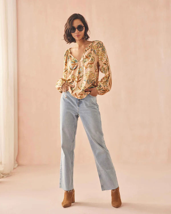 Omika Tiya Blouse - Aleena Butternut