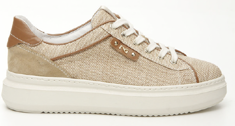 Platform Sneaker Natural Linen