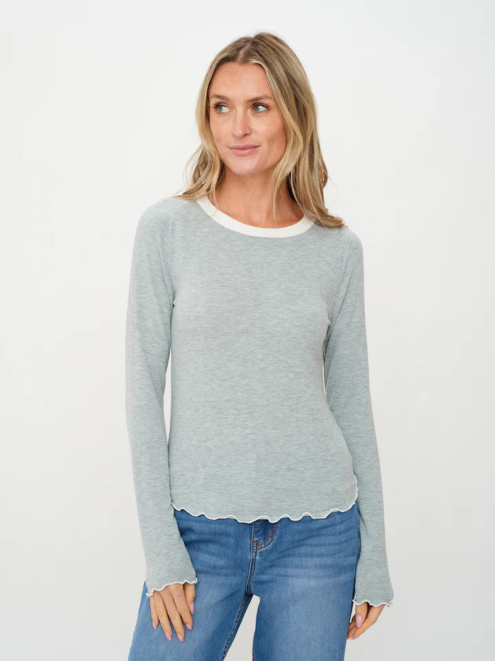 Six Fifty Lea Tee - Heather Grey