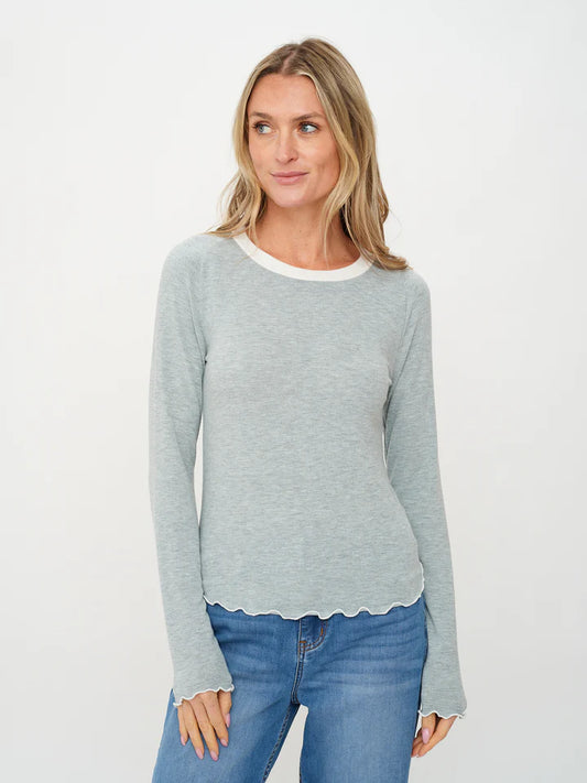 Six Fifty Lea Tee - Heather Grey