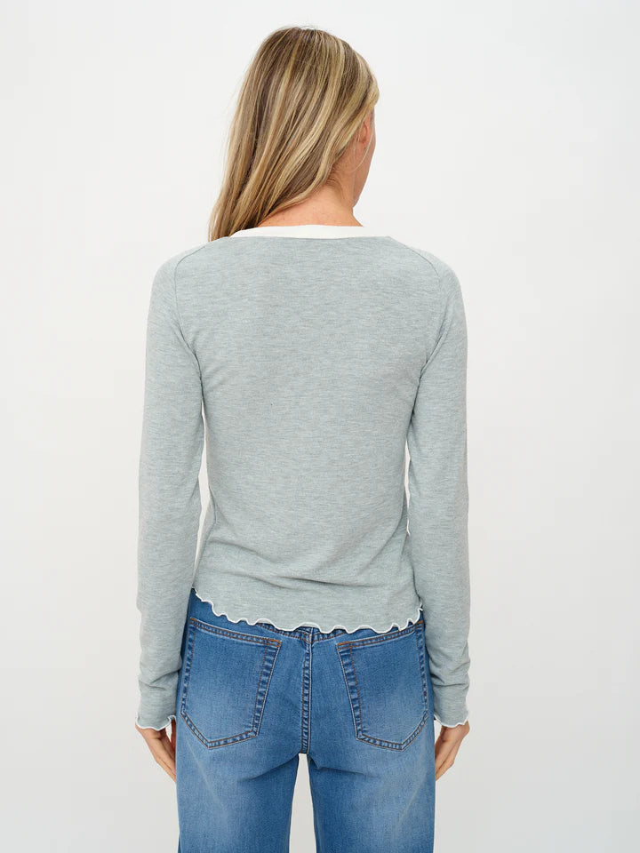 Six Fifty Lea Tee - Heather Grey