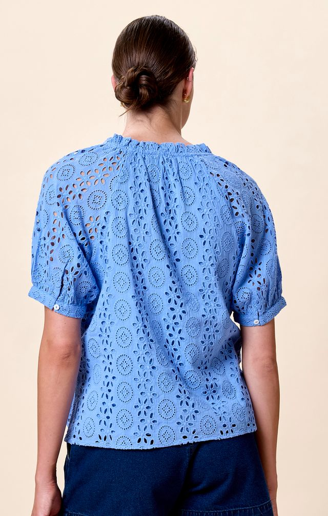 Cleobella Kate Blouse - Blue Bonnet