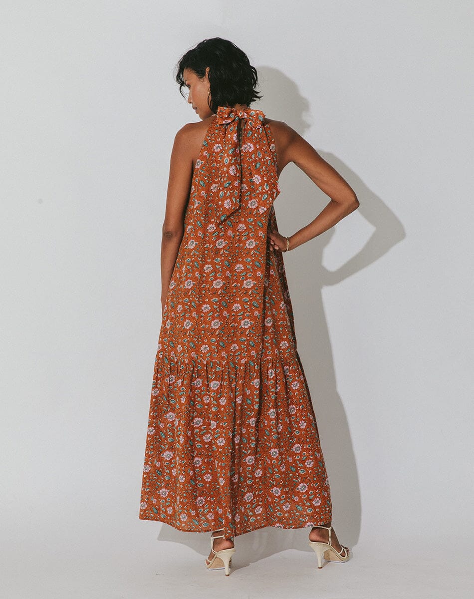Cleobella Wilder Ankle Dress-Terracotta Floral