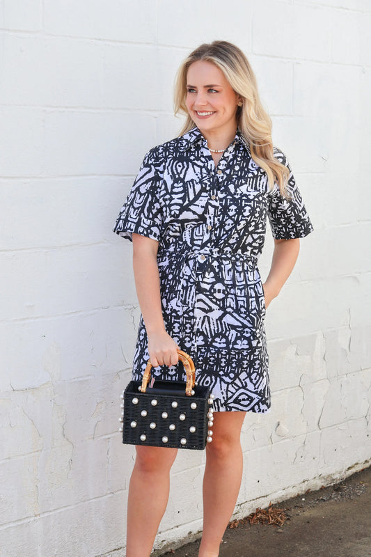 Willa Story Pia Dress - Black/White