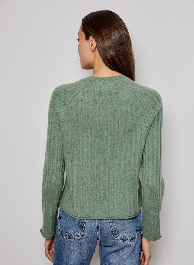 Design History Rib Long Sleeve Sweater | Grass
