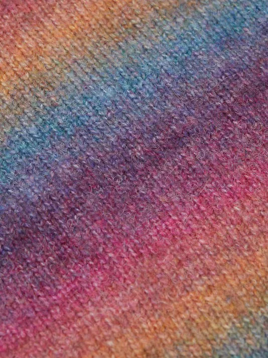 Design History Rainbow Puffed Sleeve Sweater