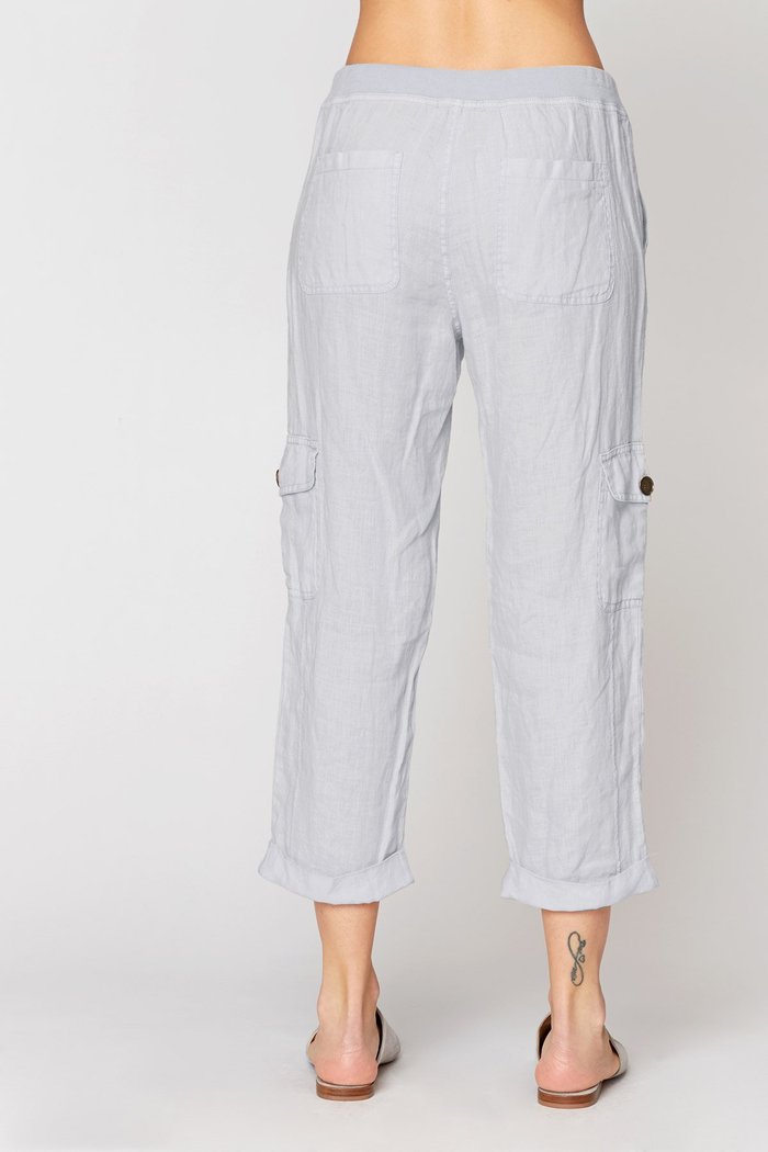 XCVI Moya Cuffed Linen Crop Pant