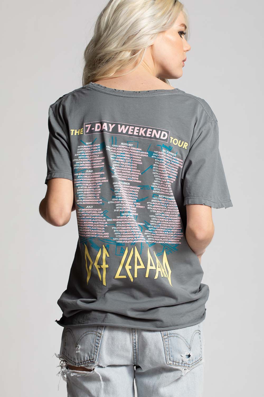 Recycled Karma Def Leppard The 7-Day Weekend Tour Tee