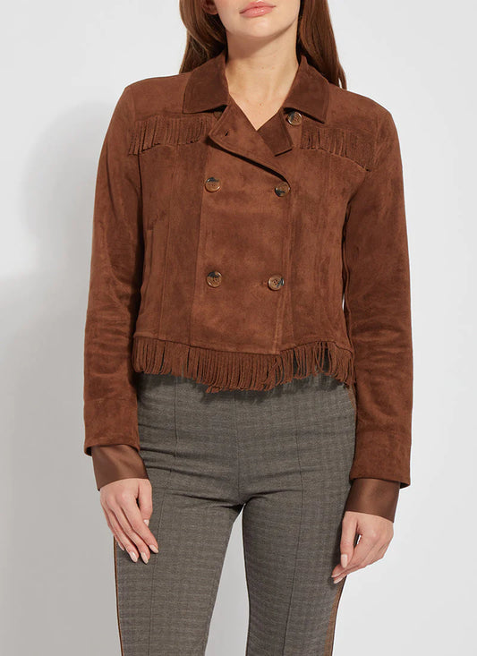 Lysse Zora Fringe Suede Jacket Bronze