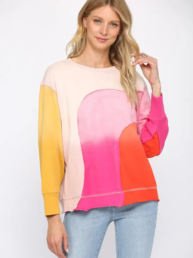 Fate by LFD Oversized Color Block Sweatshirt