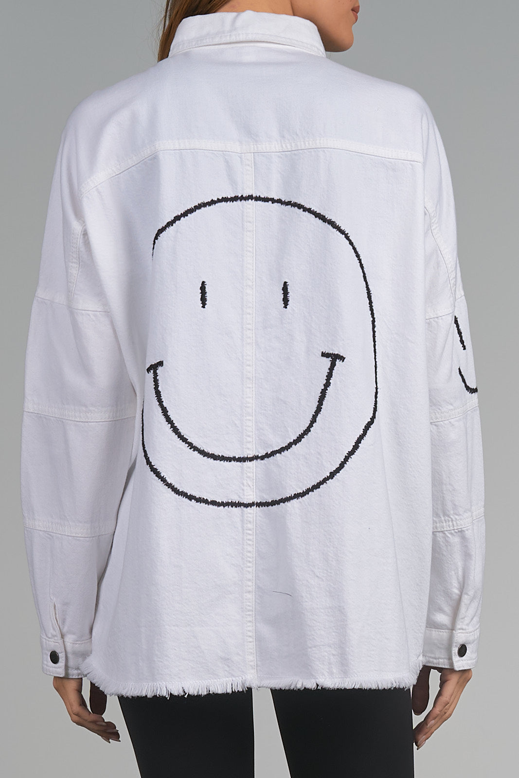 Elan Smiley Face Dolly Jacket-White