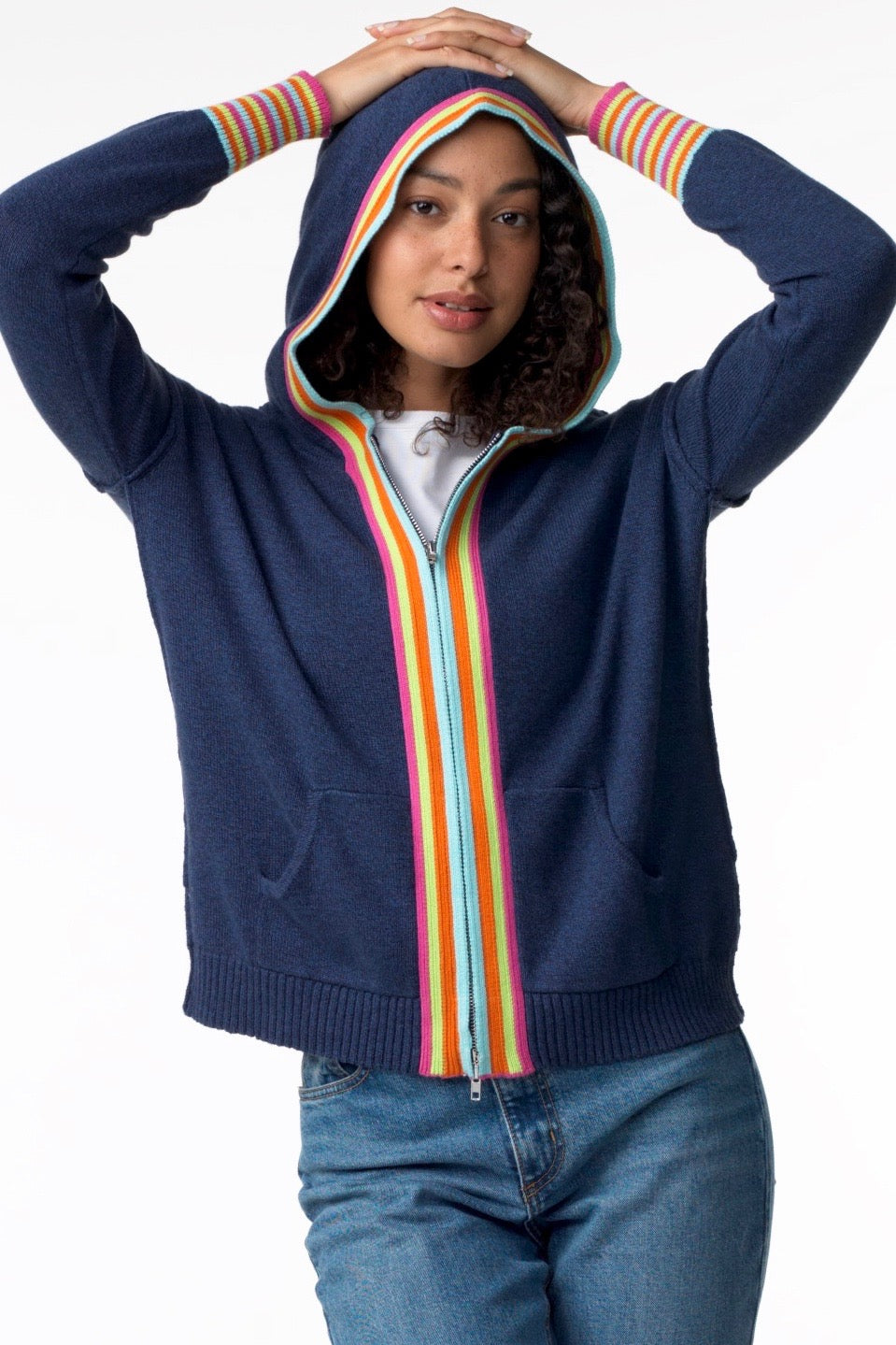 Zaket & Plover Stripe Hoodie Sweater