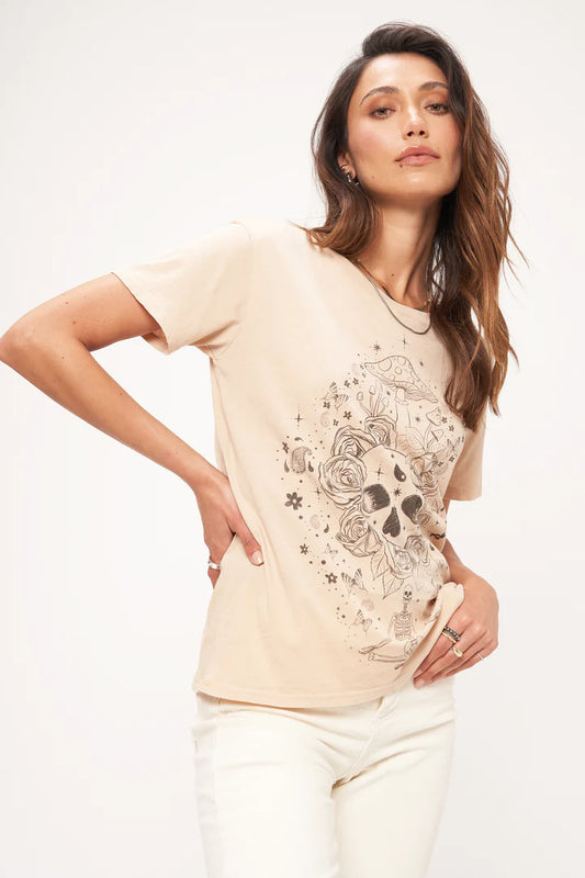 Project Social Serenity Skull Desert Wash Tee Cashew