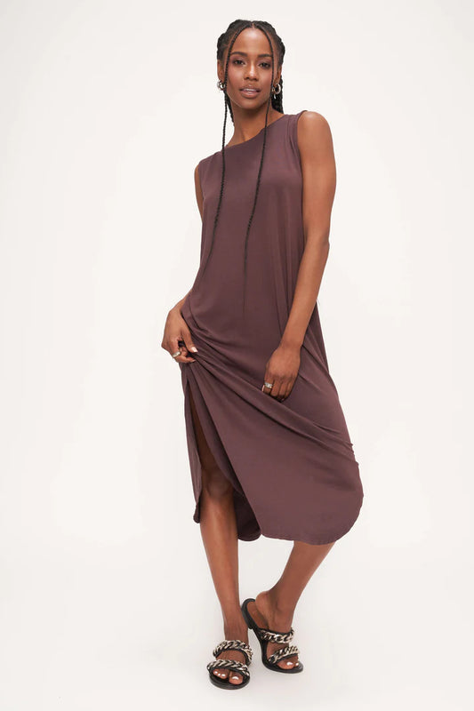 Project Social Snap Out Of It Tank Dress Mocha